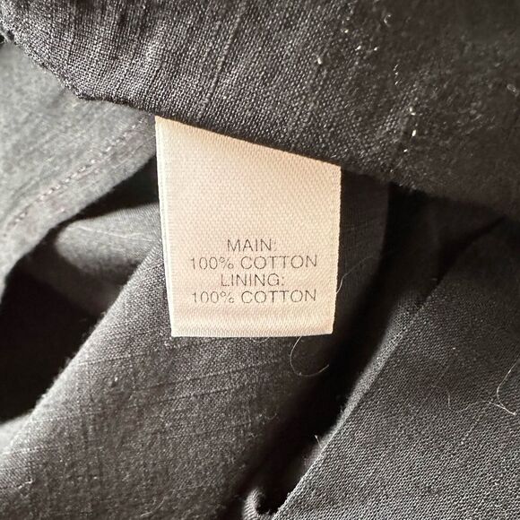 St. John’s Women’s Cut Black Cotton Shark Hem Midi High Waisted Skirt Size 10 - Picture 6 of 8